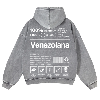 Venezolana Unisex Fit  Washed Hoodie wearishow