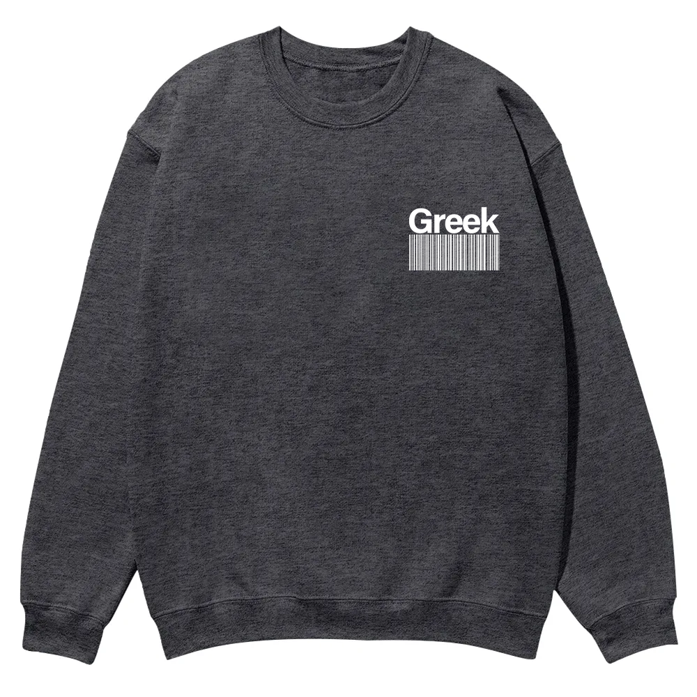 Greek Unisex Fit  Casual Crewneck Sweatshirt wearishow