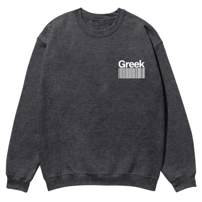 Greek Unisex Fit  Casual Crewneck Sweatshirt wearishow