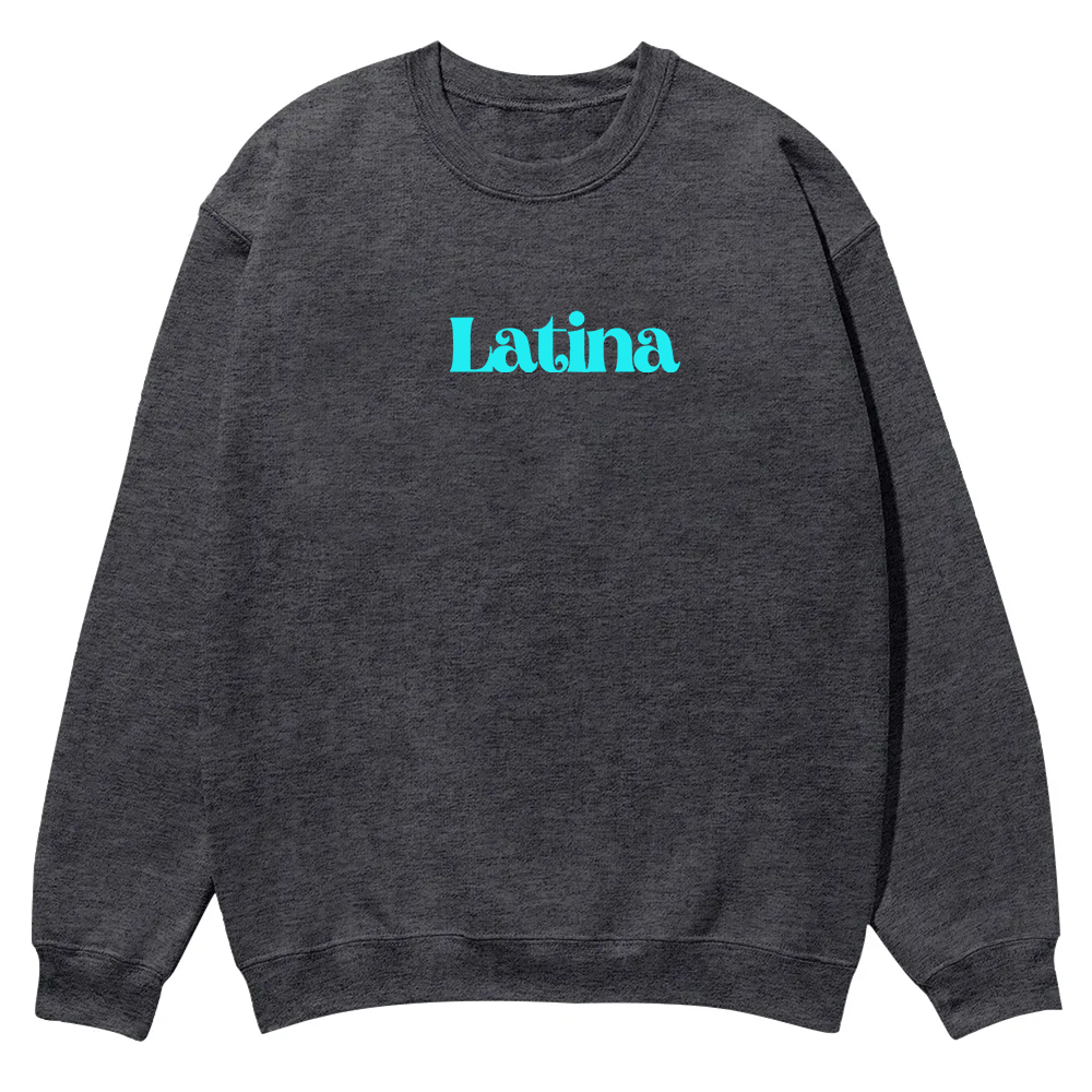 Latina Unisex Fit  Casual Crewneck Sweatshirt wearishow