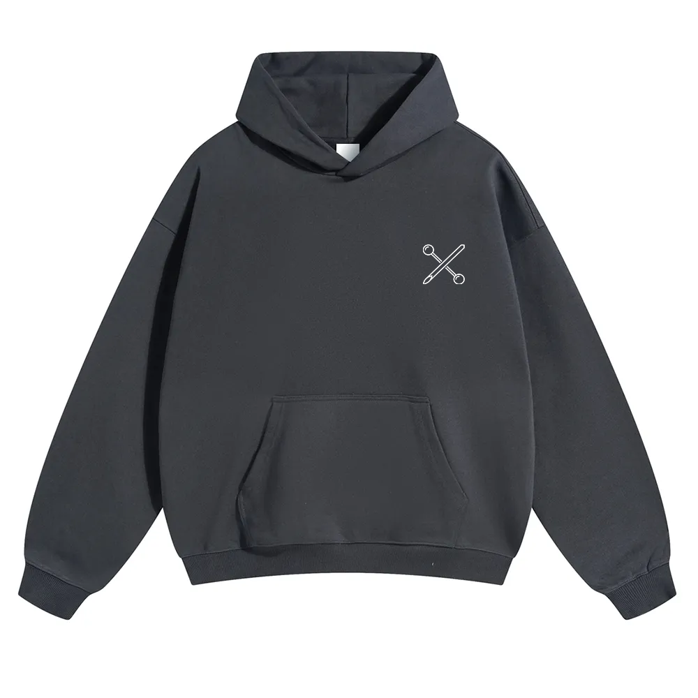 Body Piercer Casual Unisex Solid Color Hoodie wearishow