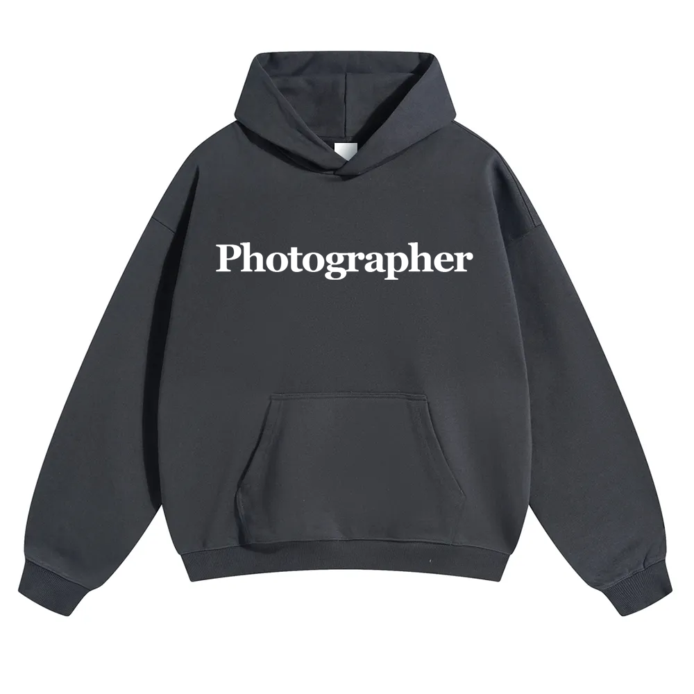 Photographer Unisex Solid Color Hoodie wearishow