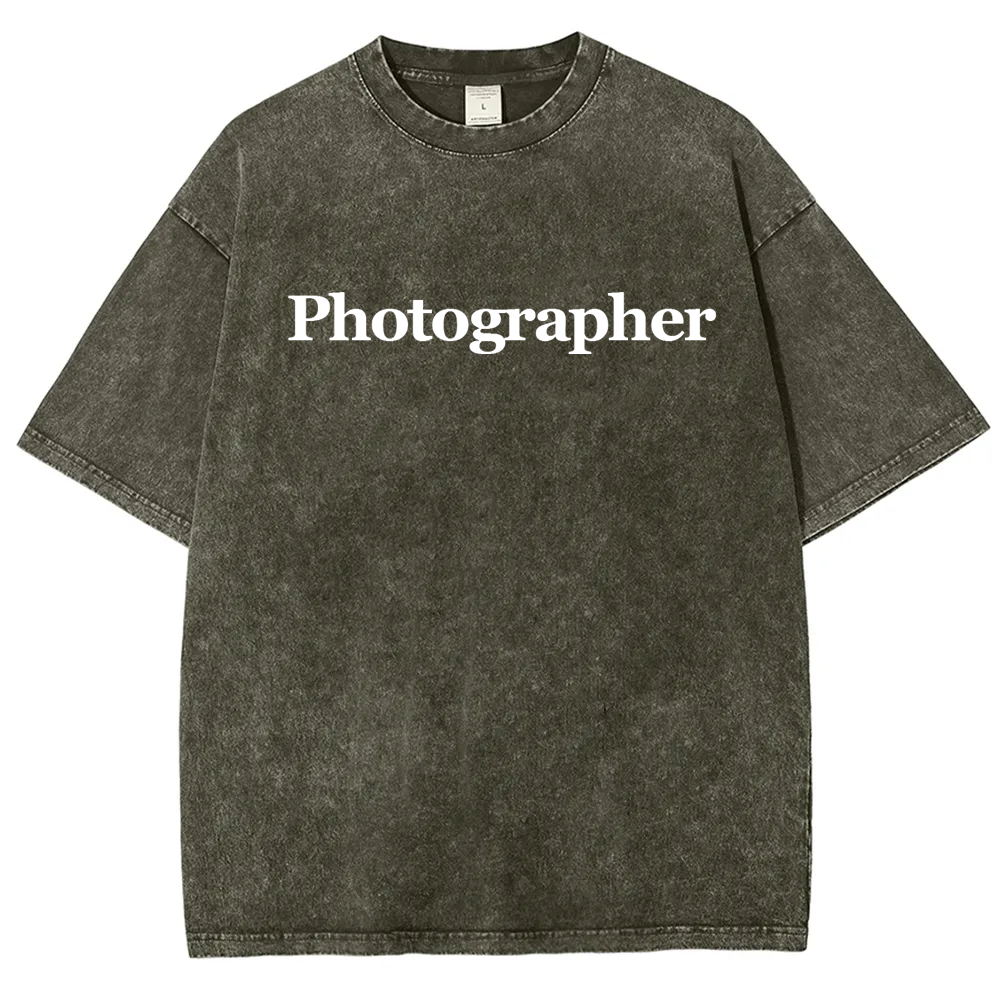 Photographer Unisex Fit Washed T-Shirt