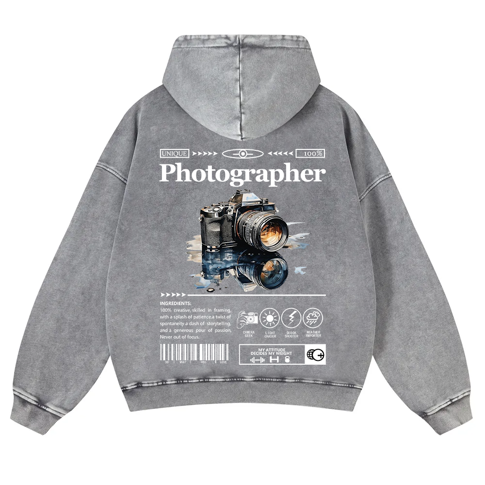 Photographer Washed Hoodie wearishow