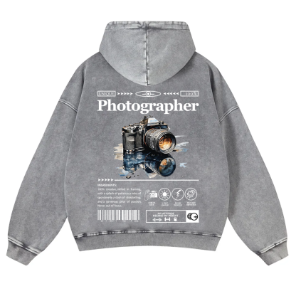 Photographer Washed Hoodie wearishow