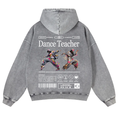 Dance Teacher Washed Hoodie wearishow