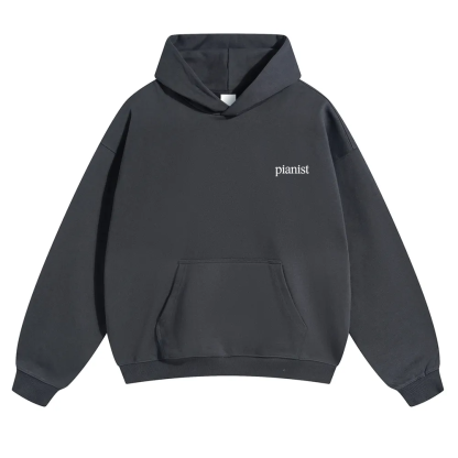 Pianist Unisex Solid Color Hoodie wearishow