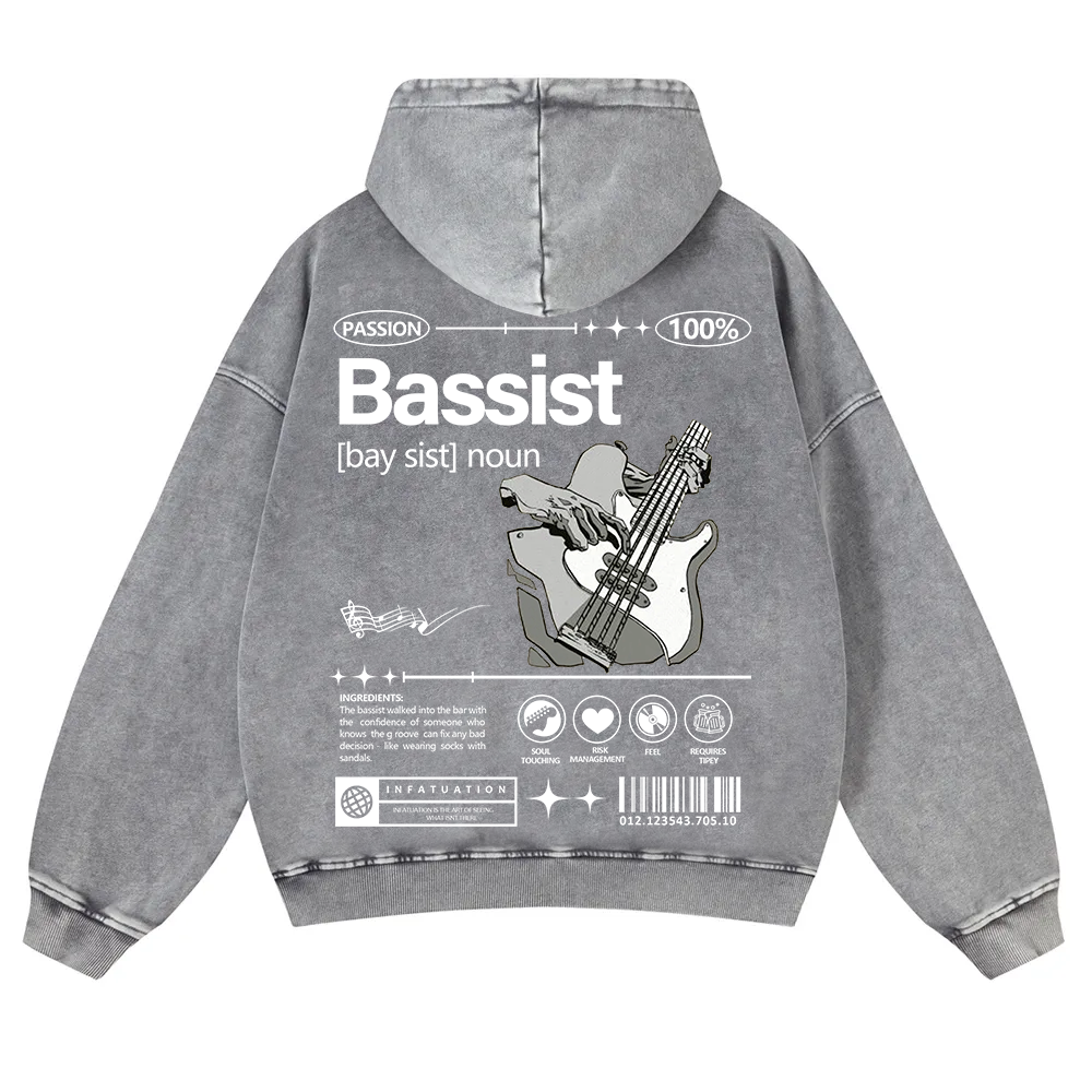 Bassist Washed Hoodie wearishow