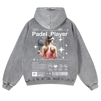 Padel Player Washed Hoodie wearishow