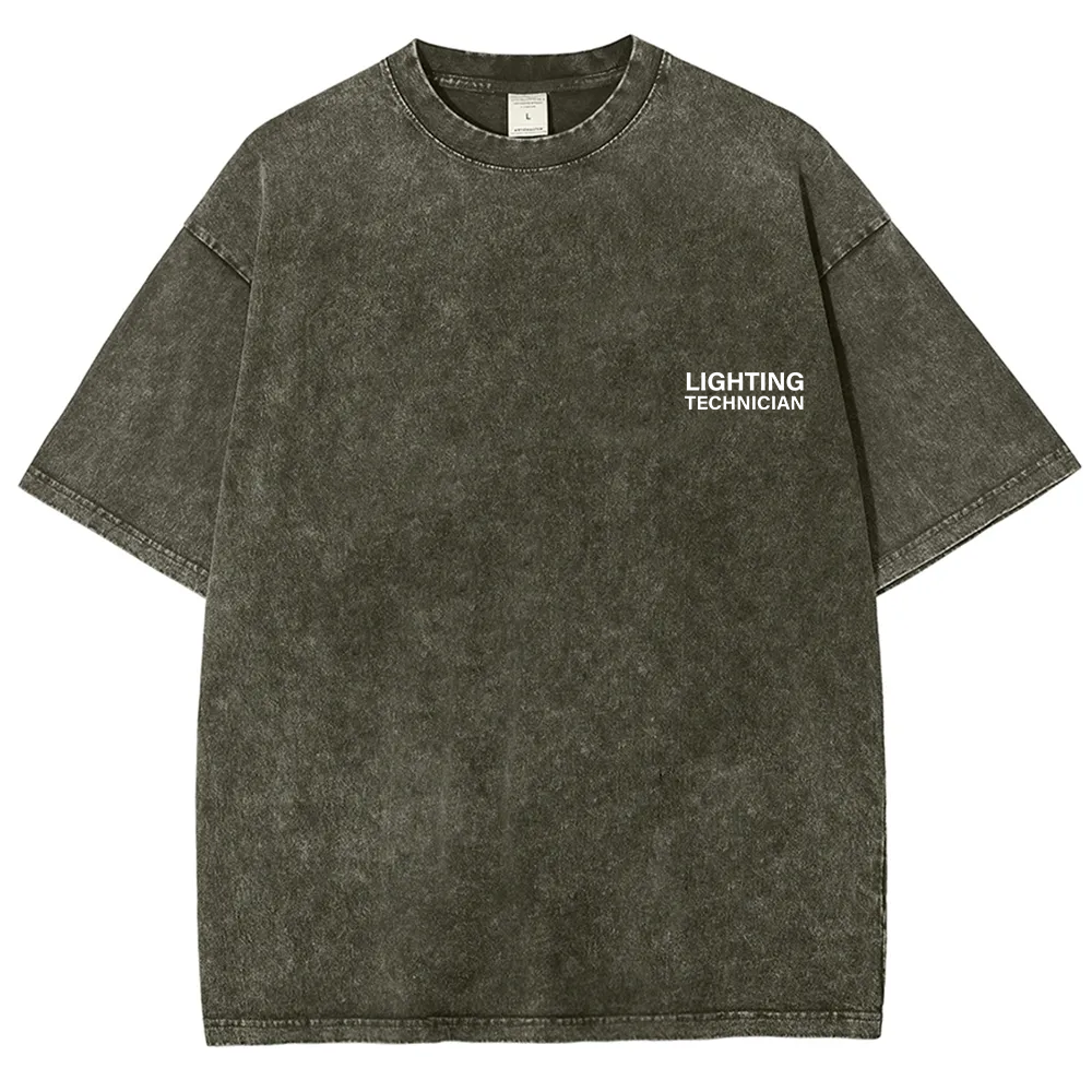 Lighting Technician Unisex Fit Washed T-Shirt