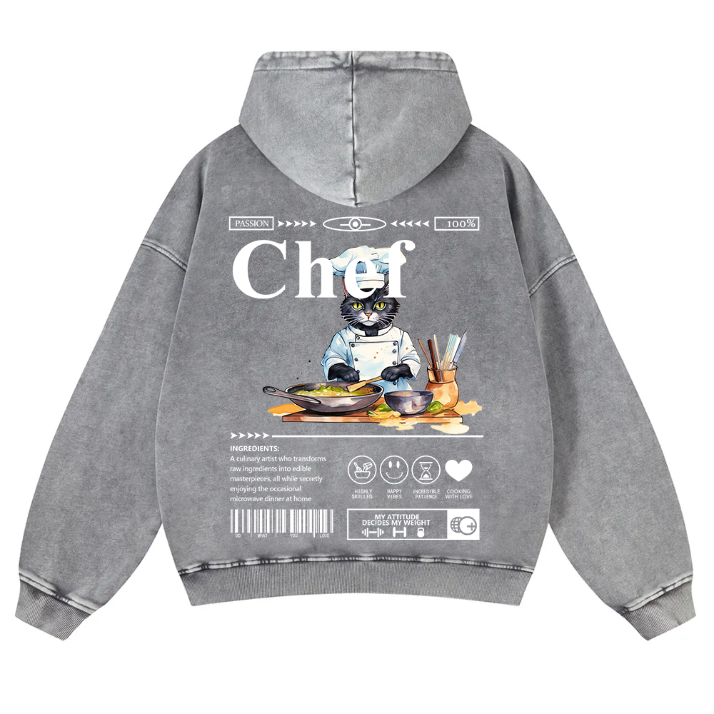 Chef Washed Hoodie wearishow