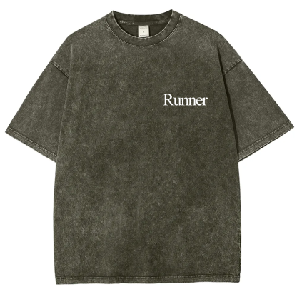 Runner Unisex Fit Washed T-Shirt