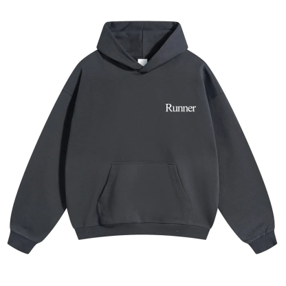 Runner Unisex Solid Color Hoodie wearishow