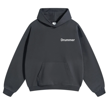 Drummer Unisex Solid Color Hoodie wearishow