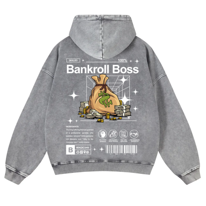 Bankroll Boss Washed Hoodie wearishow