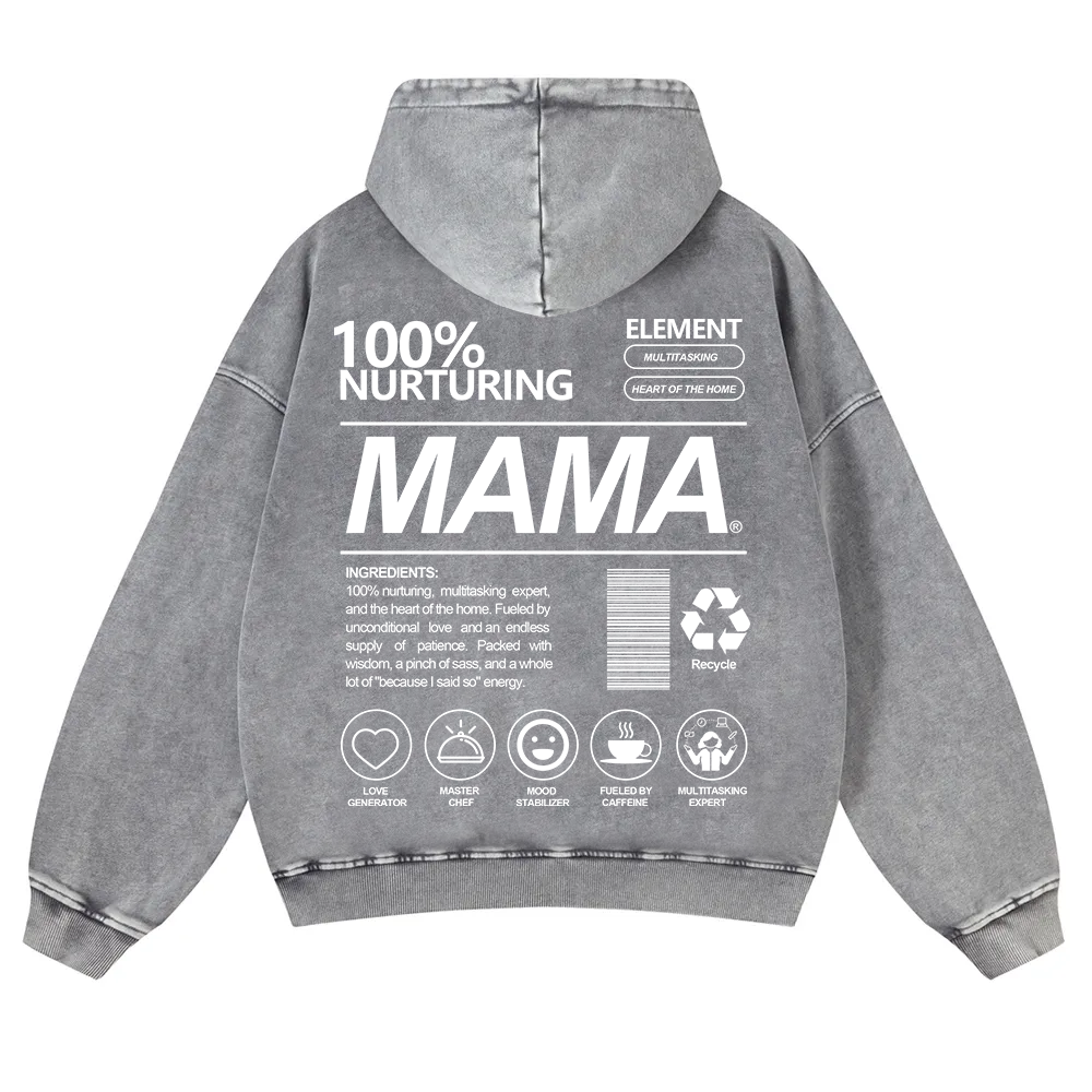 Mama Washed Hoodie wearishow