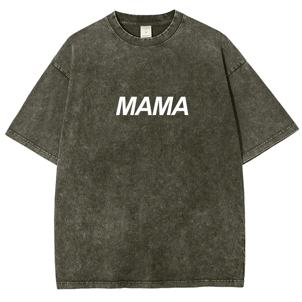 Mama Unisex Fit Washed T-Shirt