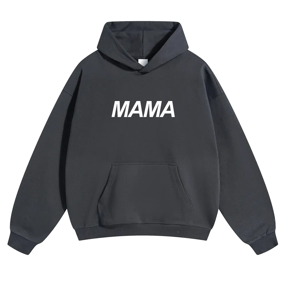 Mama Unisex Solid Color Hoodie wearishow
