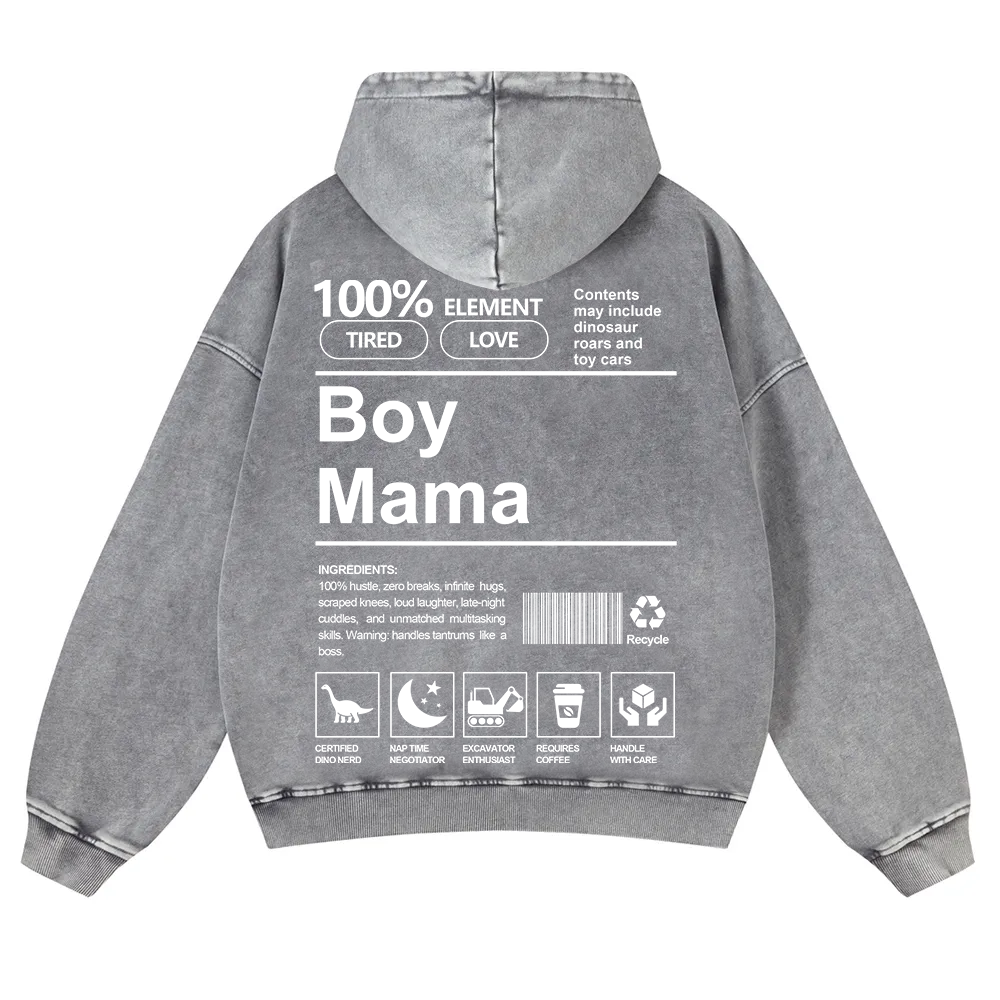Boy Mama Washed Hoodie wearishow