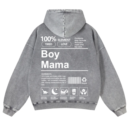 Boy Mama Washed Hoodie wearishow