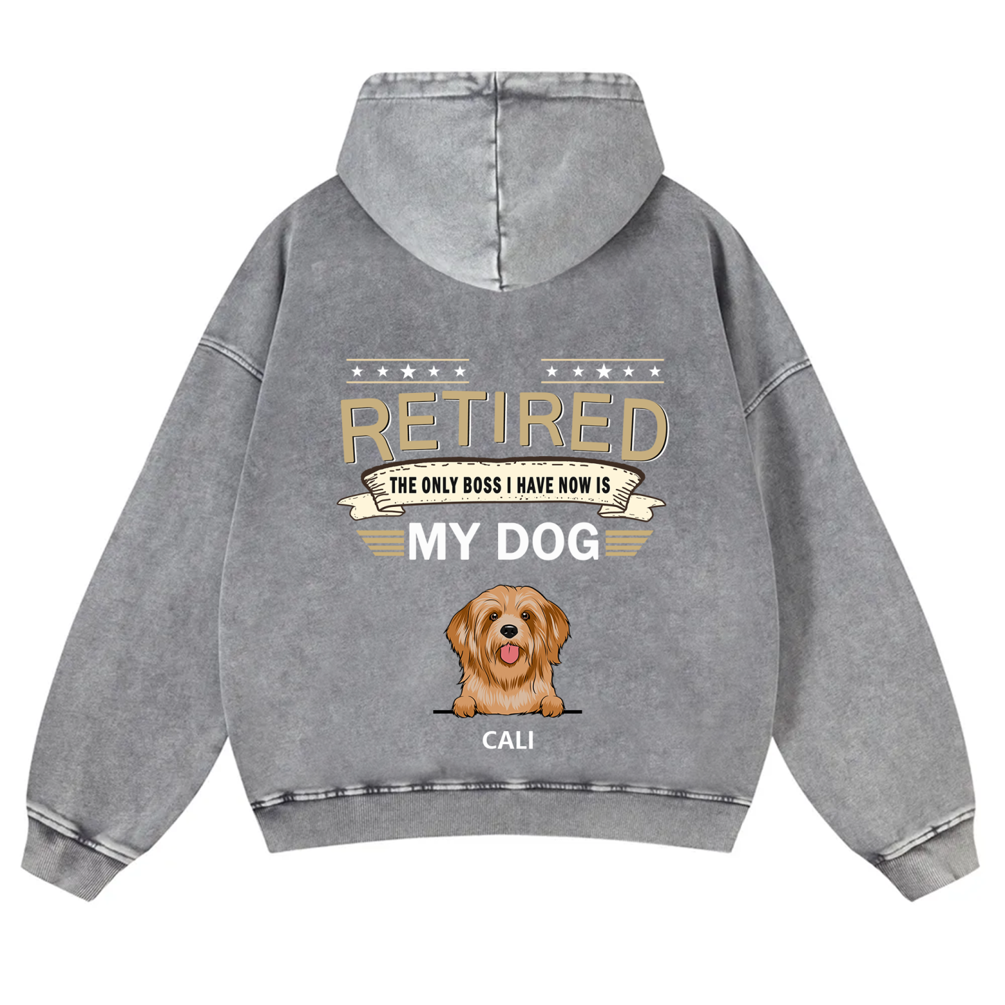 The Only Boss I Have - Personalized Custom Unisex Washed Hoodie
