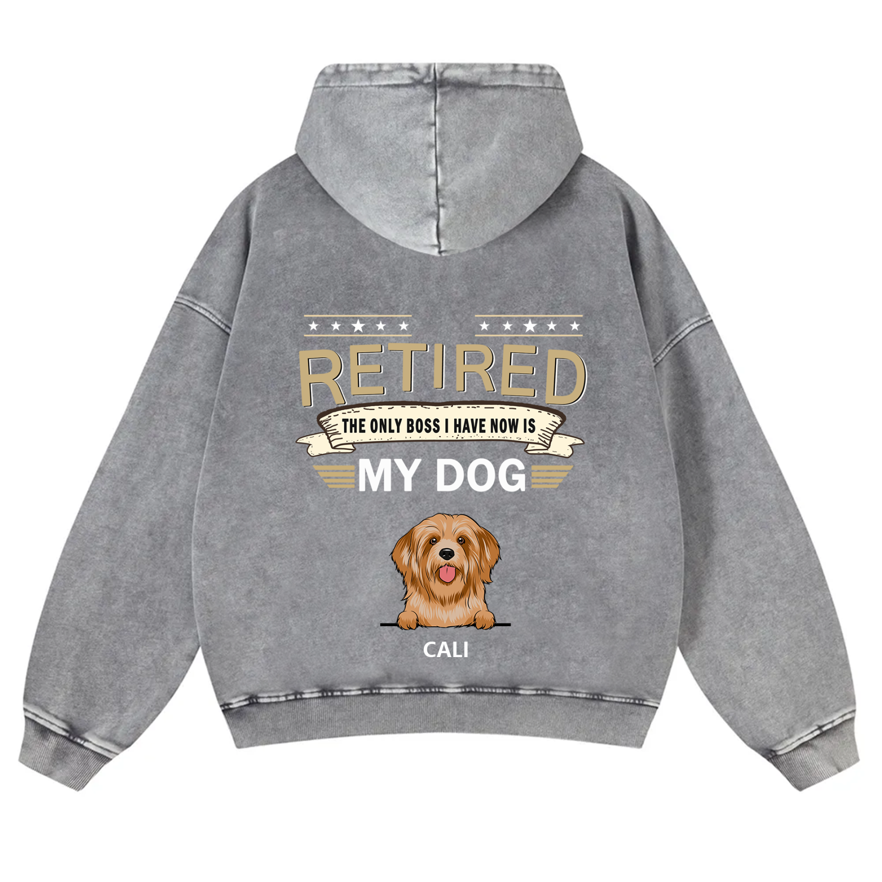 The Only Boss I Have - Personalized Custom Unisex Washed Hoodie