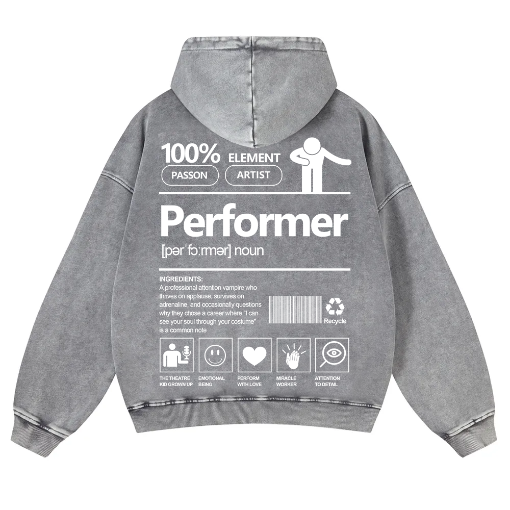 Performer Washed Hoodie wearishow