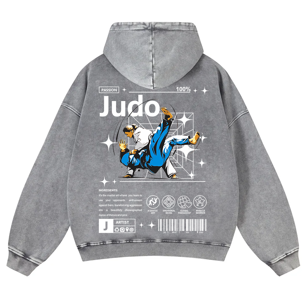Judo Washed Hoodie wearishow