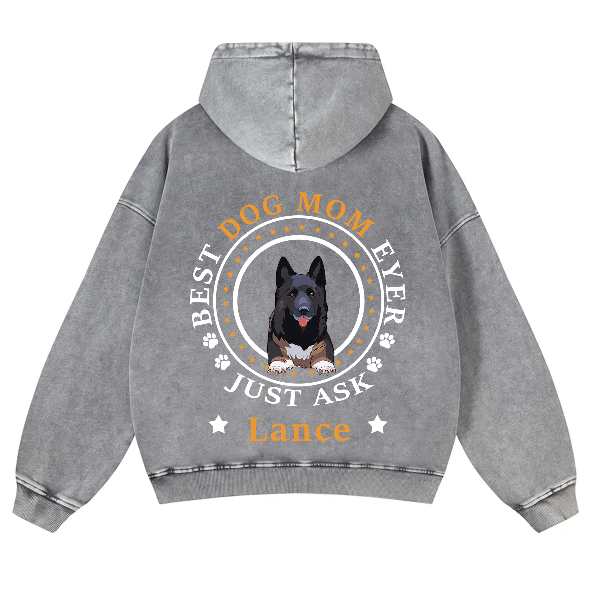Best Dog Dad/Dog Mum Circle - Personalized Custom Unisex Washed Hoodie