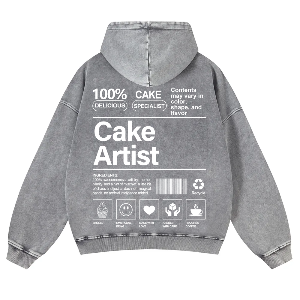Cake Artist Washed Hoodie wearishow