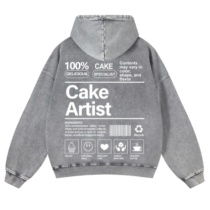 Cake Artist Washed Hoodie wearishow