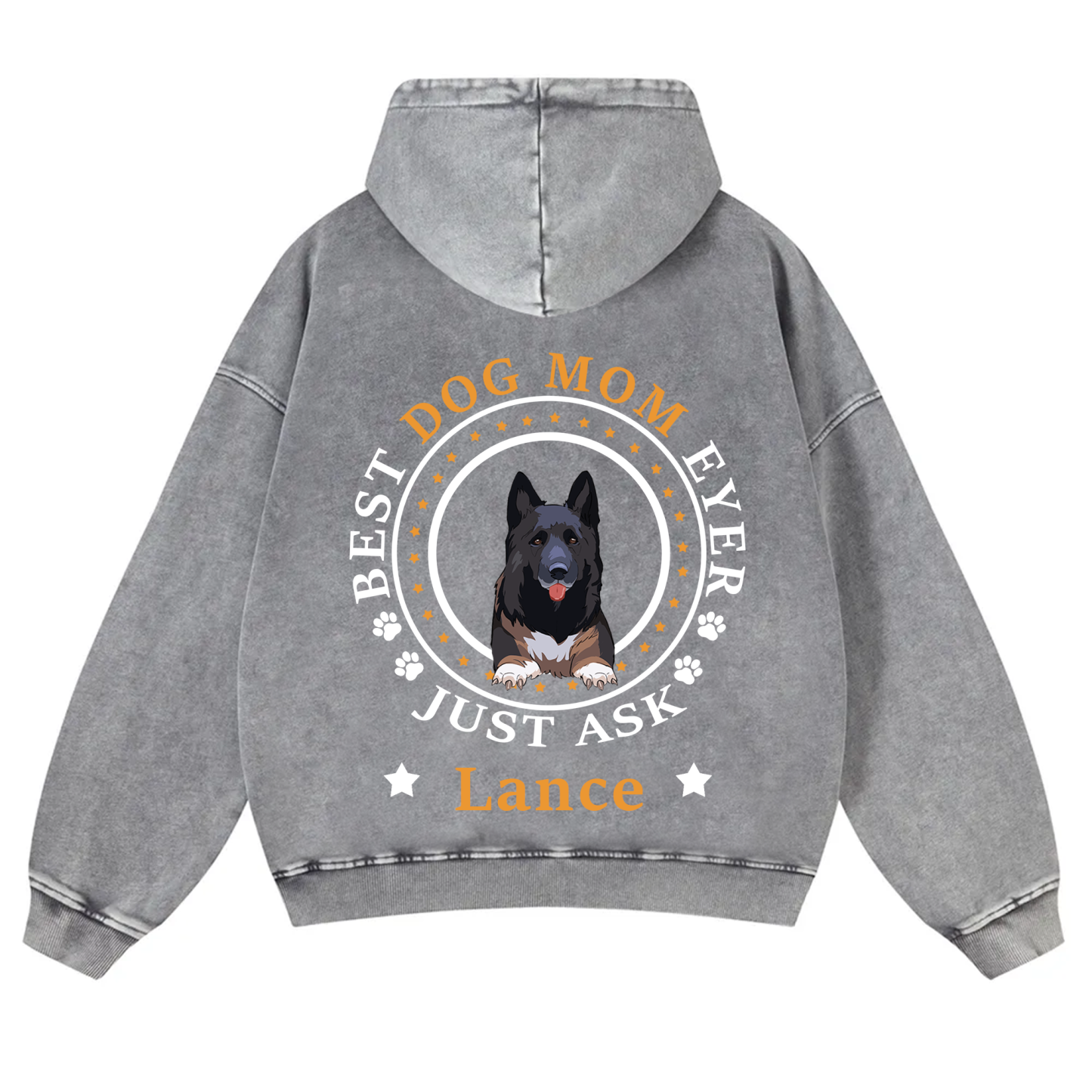 Best Dog Dad/Dog Mum Circle - Personalized Custom Unisex Washed Hoodie