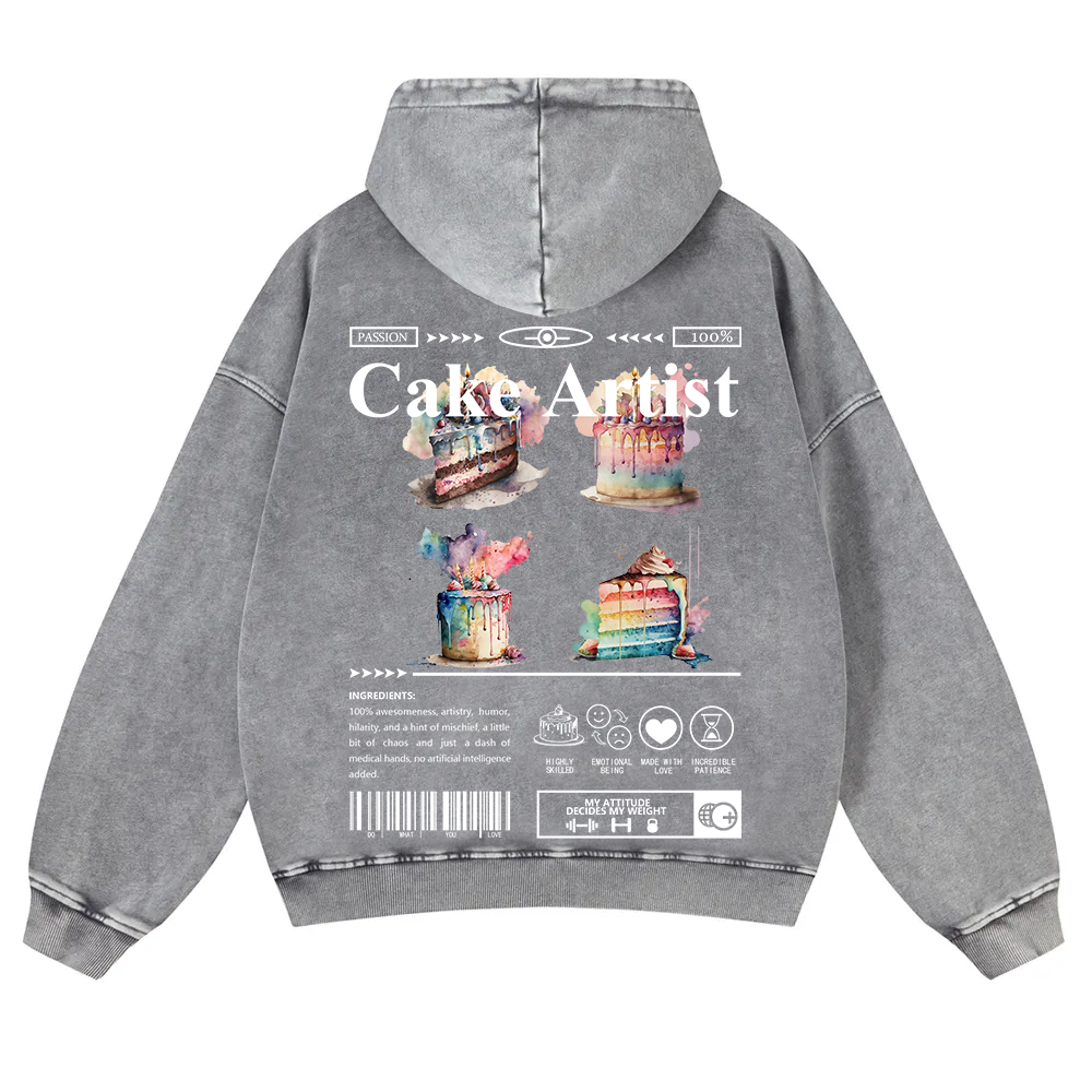 Cake Artist Washed Hoodie wearishow