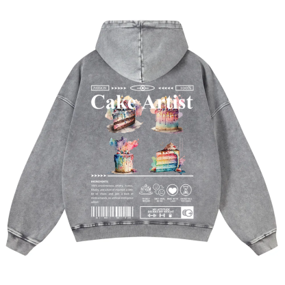 Cake Artist Washed Hoodie wearishow