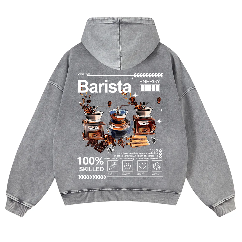Barista Washed Hoodie wearishow