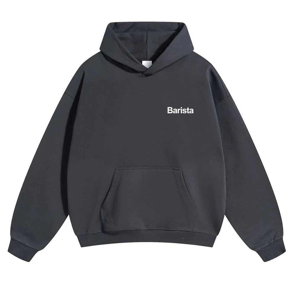 Barista Unisex Solid Color Hoodie wearishow