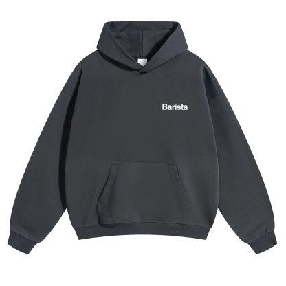 Barista Unisex Solid Color Hoodie wearishow