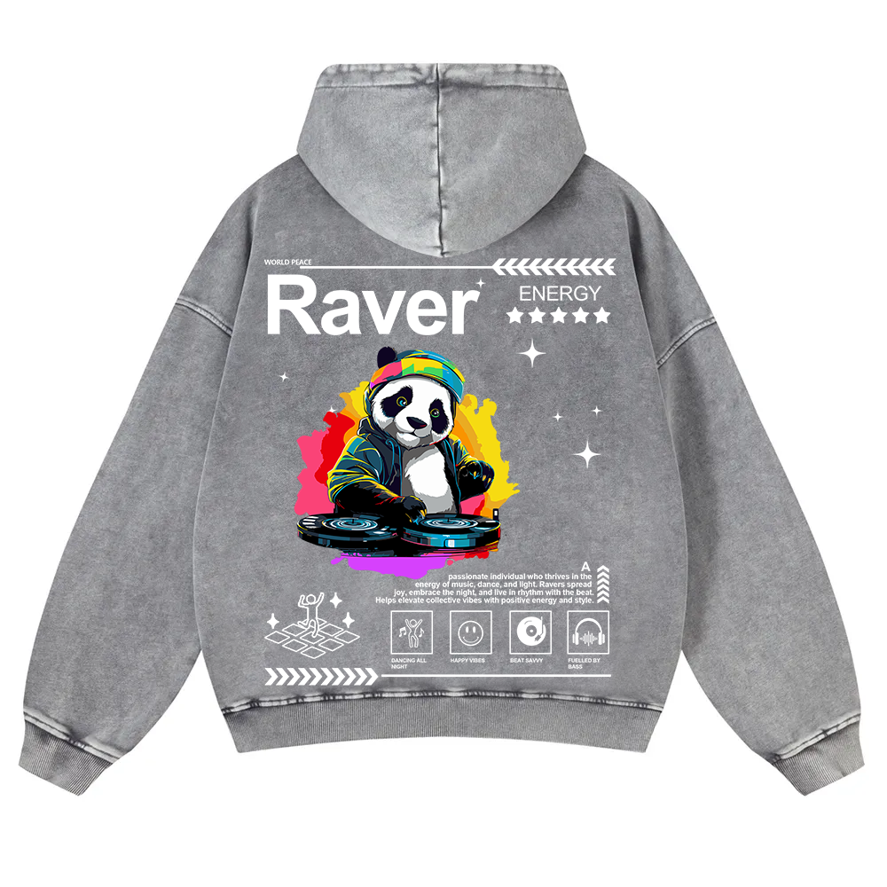 Raver Washed Hoodie wearishow