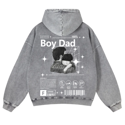 Boy Dad Washed Hoodie wearishow