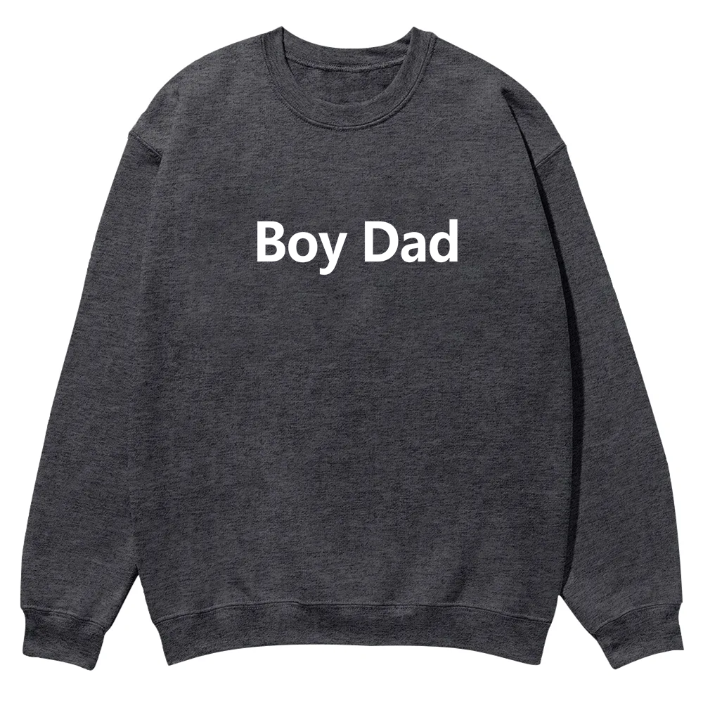 Boy Dad Casual Crewneck Sweatshirt wearishow