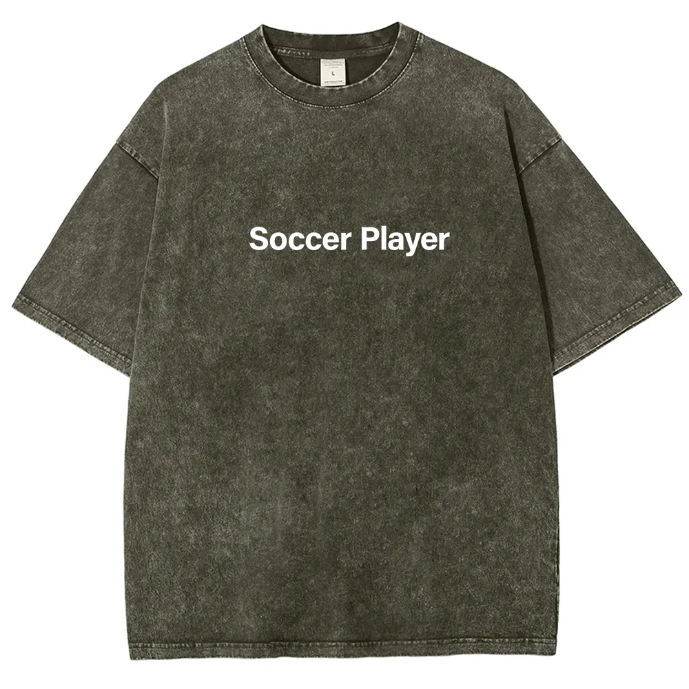 Soccer Player Unisex Fit Washed T-Shirt