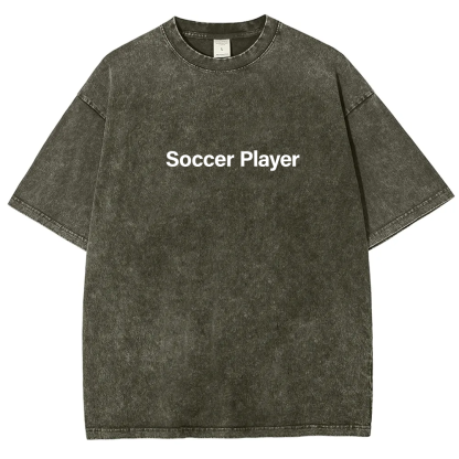 Soccer Player Unisex Fit Washed T-Shirt