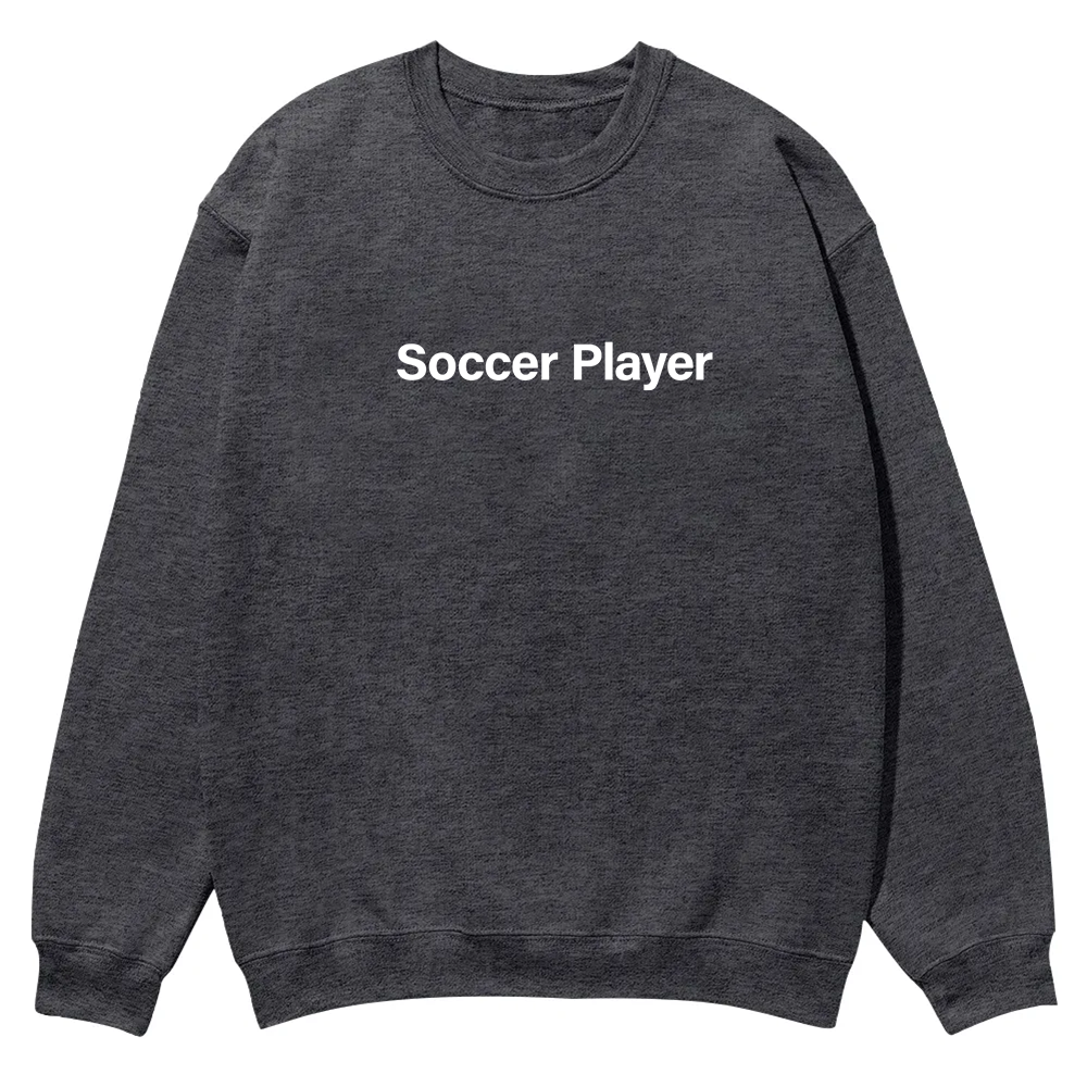 Soccer Player Casual Crewneck Sweatshirt wearishow