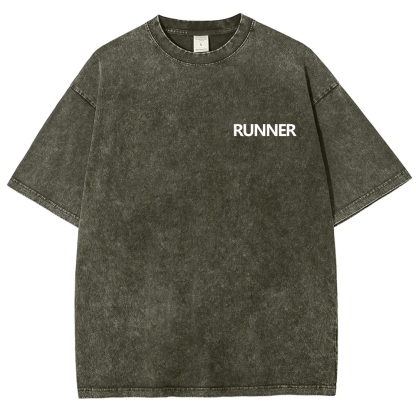 Runner Unisex Fit Washed T-Shirt
