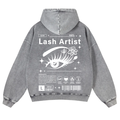Lash Artist Washed Hoodie wearishow