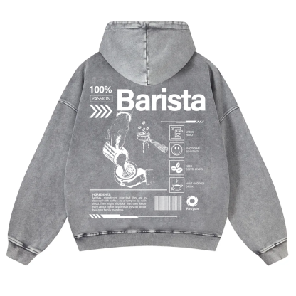 Barista Washed Hoodie wearishow