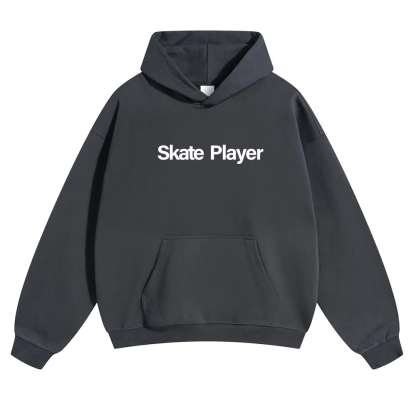 Skate Player  Unisex Solid Color Hoodie wearishow