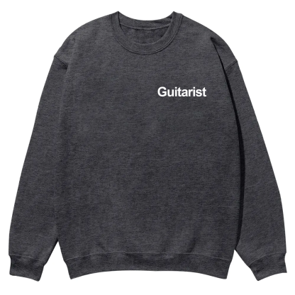 Guitarist Casual Crewneck Sweatshirt wearishow