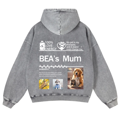 Pet Photo Creative Customized Unisex Washed Hoodie