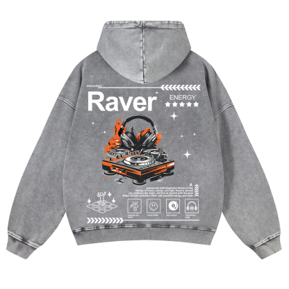 Raver Washed Hoodie wearishow